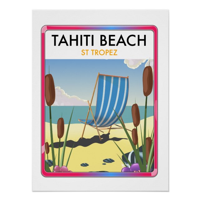 Póster praia de Tahiti st tropez (Frente)