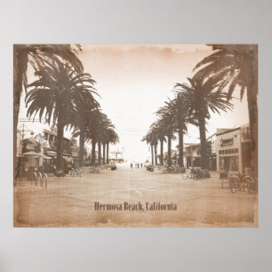 Poster Praia de Vintage Hermosa