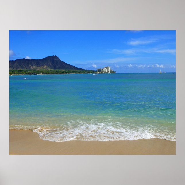 Póster Praia de Waikiki (Frente)