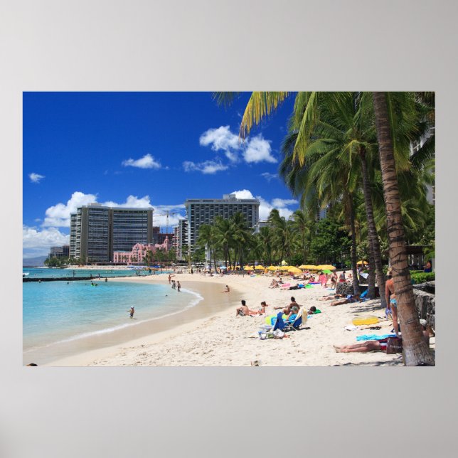 Póster Praia de Waikiki 1 (Frente)