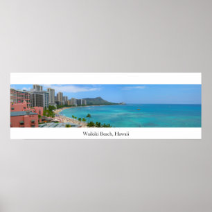 Póster Praia de Waikiki, Havaí