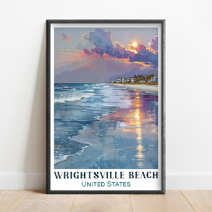 Poster Praia de Wrightsville Arte - Wrightsville Arte - W