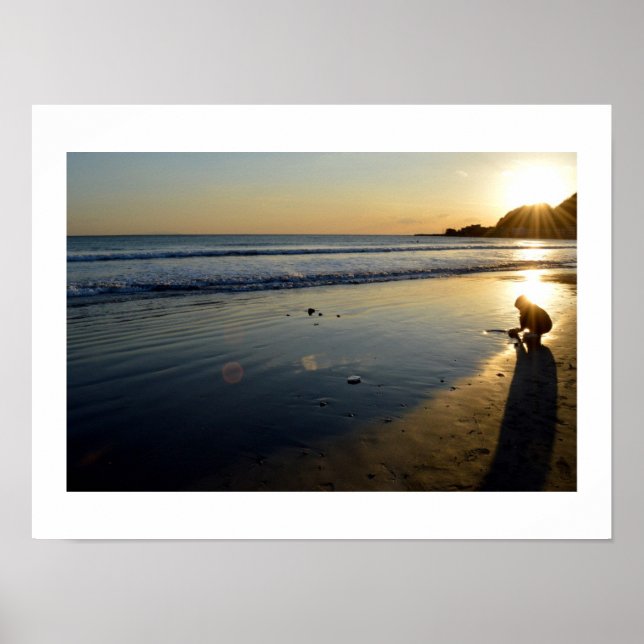 Poster Praia de Yuigahama: Kamakura, Japão (Frente)