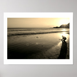 Poster Praia de Yuigahama: Kamakura, Japão