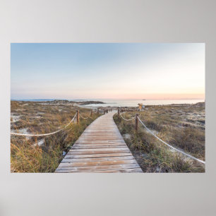 Poster Praia do Es Pujols no alvorecer