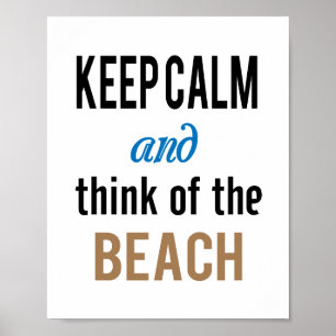 Póster Praia do Keep Calm