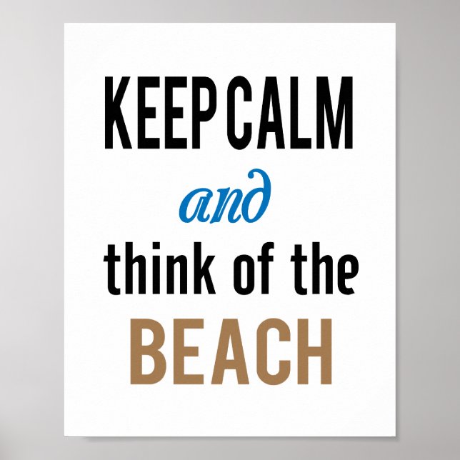 Póster Praia do Keep Calm (Frente)