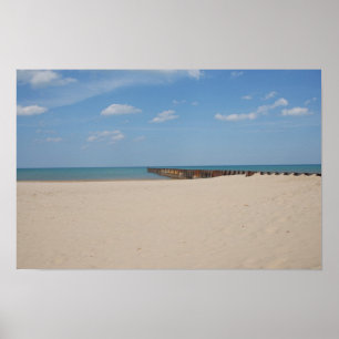 Poster Praia do Lago Michigan