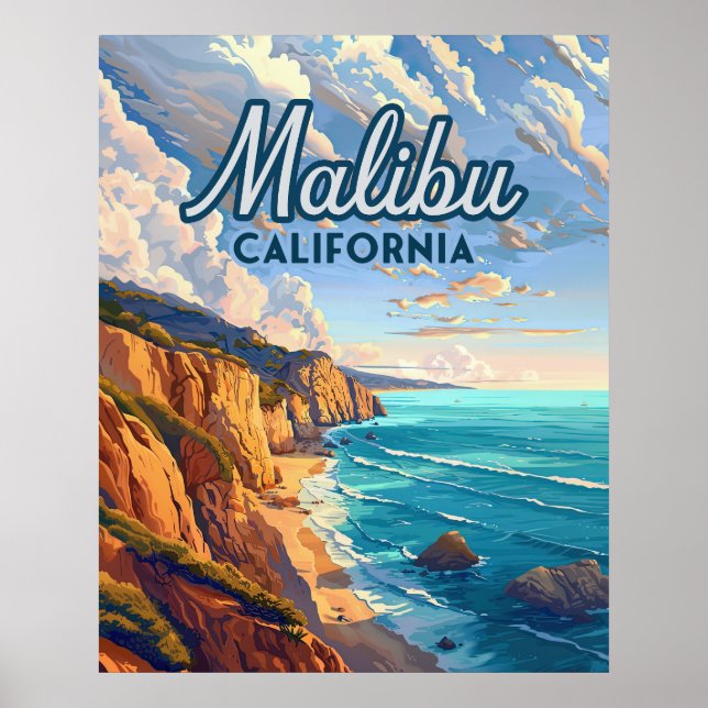 Poster Praia do Malibu California Los Angeles El Matador (Frente)