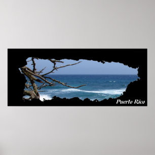 Poster Praia do Mapa de Porto Rico