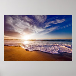 Poster Praia do Pôr do Sol na Califórnia