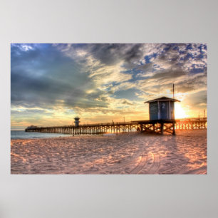 Póster Praia do selo, canvas de CA