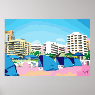 PÓSTER PRAIA DO SUL, MIAMI, FLÓRIDA