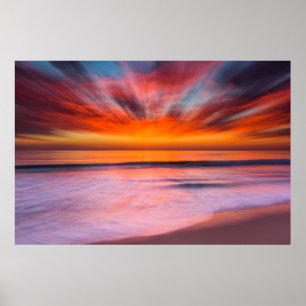 Póster Praia do Sunset Tamarack  Carlsbad, CA