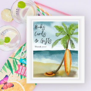 Poster praia do surf - Cartões e presentes de livros
