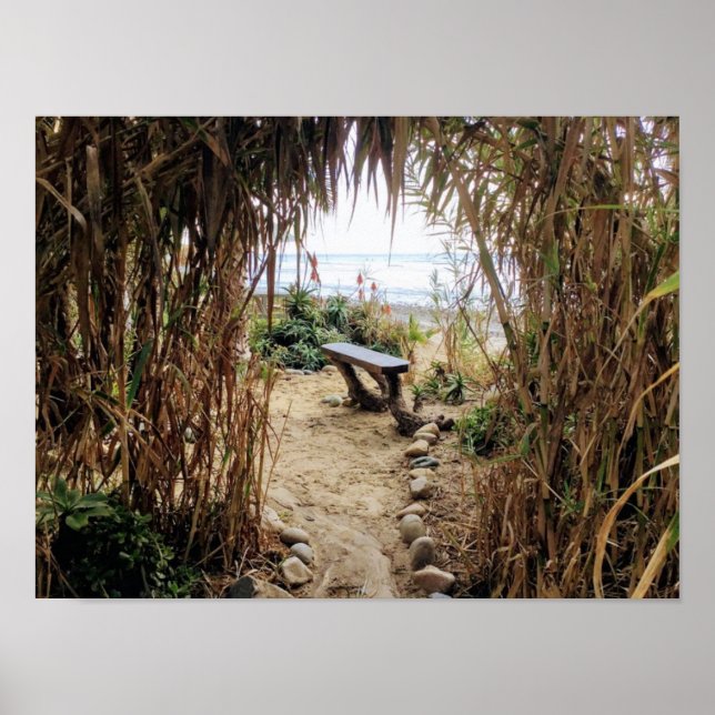 Poster Praia do Velho Homem - Praia do Estado de San Onof (Frente)