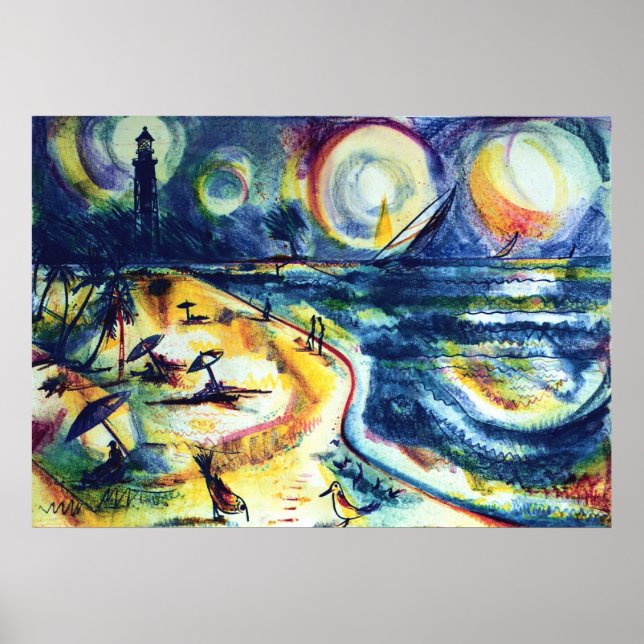 Poster Praia e Farol 3 (Frente)