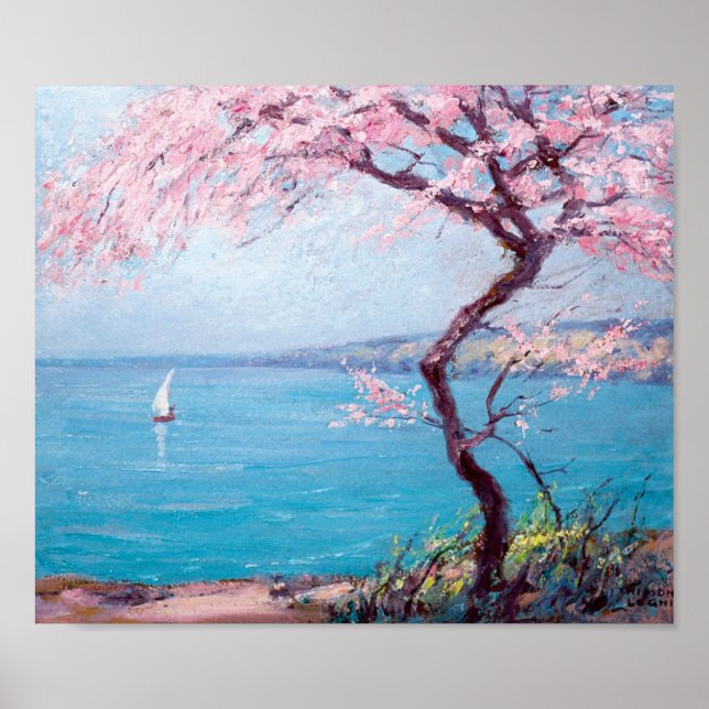 Poster Praia em Biarritz, França (por Kimon Loghi) (Frente)