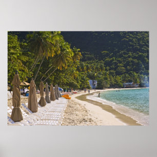 Póster Praia em Cane Garden Bay, Ilha de Tortola