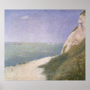 Poster Praia em Honfleur por Georges Seurat, arte do