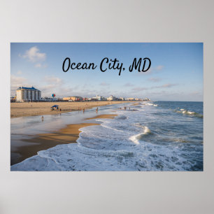 Poster Praia em Ocean City, Maryland
