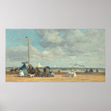 Praia em Trouville - Eugène Boudin Fine Art