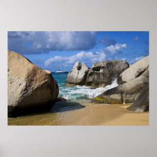 Poster Praia em Virgin Gorda, Ilhas Virgens Britânicas