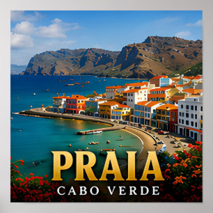Poster Praia Falésias Atlânticas e Beleza Insular