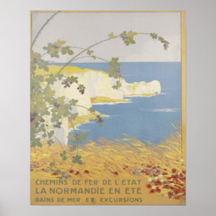 Póster Praia France de Normandy