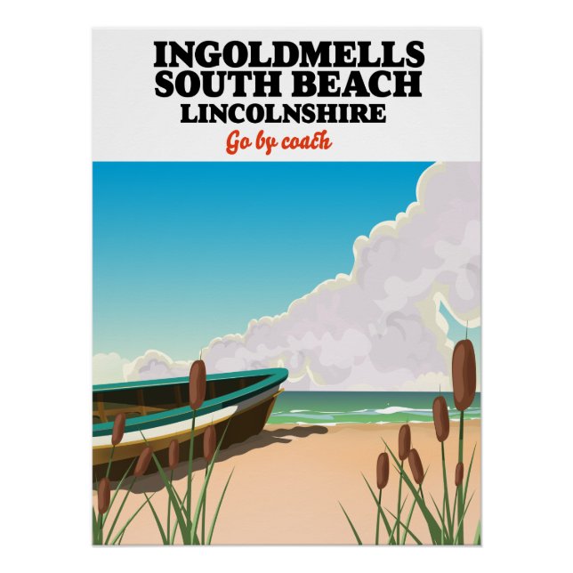 Póster Praia Humberston Fitties Lincolnshire (Frente)