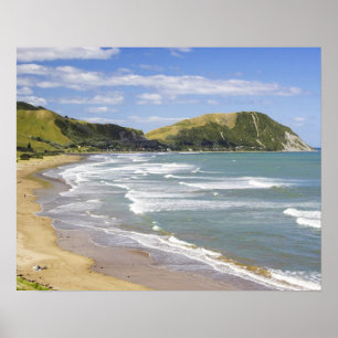 Poster Praia Makorori perto de Gisborne, Eastland, Novo 2
