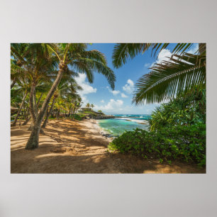 Poster Praia   Maui da angra de Kuau, Havaí