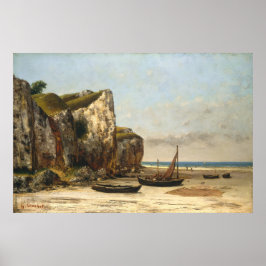 Poster Praia na Normandia - Gustave Courbet Fine Art