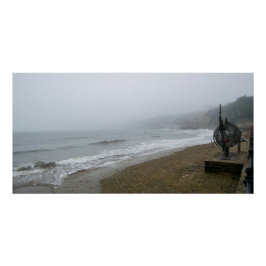 Póster Praia nebulosa de Scarborough