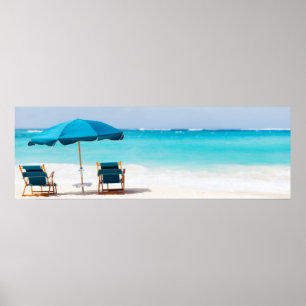 Póster praia oceânica