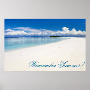 Poster praia oceânica perfeita