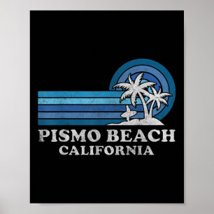 Poster Praia Pismo Califórnia Férias de Verão em Família
