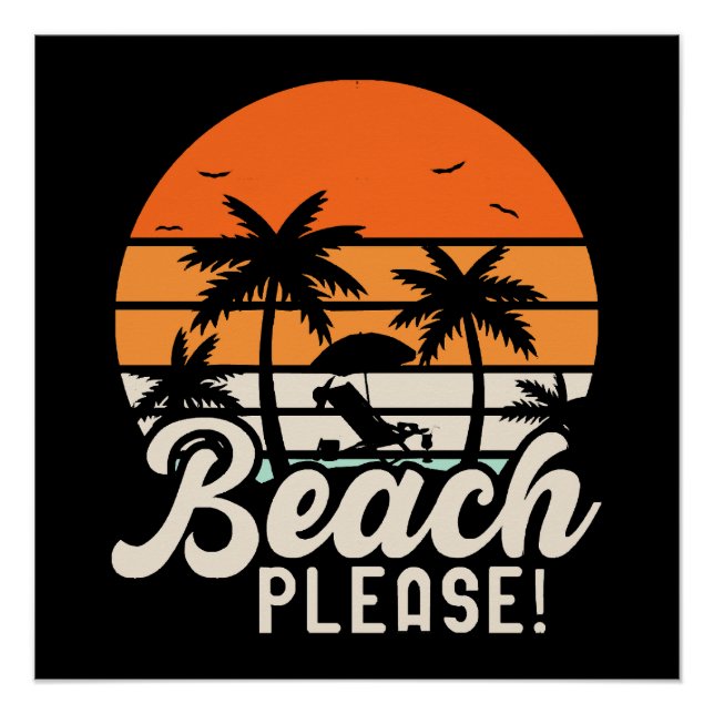 Póster Praia Por Favor (Frente)