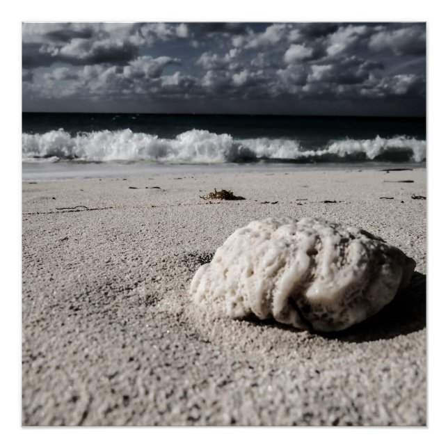 Póster Praia Preta&Branca (Frente)