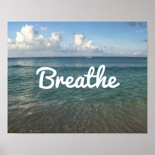 Poster Praia "Respira" Espírito Yoga e Meditação
