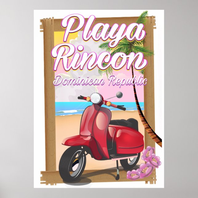Poster Praia Rincon República Dominicana (Frente)