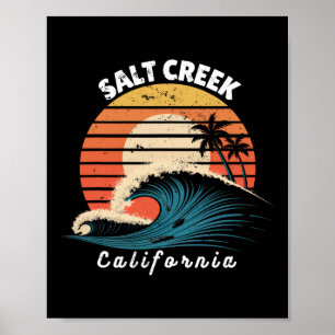 Poster Praia Salt Creek Califórnia Mulheres Homens Surfbo
