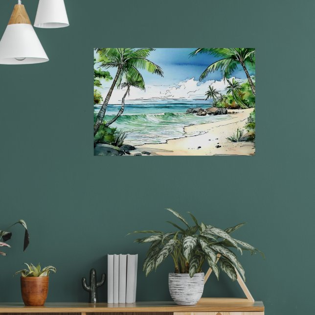 Poster Praia Secreta de Maui (Sala de Estar 1)