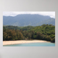 Praia sem lotação, Kauai, Havaí