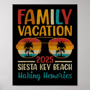 Poster Praia Siesta Key Flórida Férias Familiares Combina