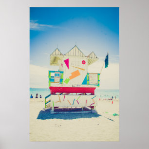 Poster Praia sul da torre do Lifeguard, Miami
