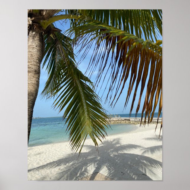 Poster Praia Sunny nas Bahamas (Frente)