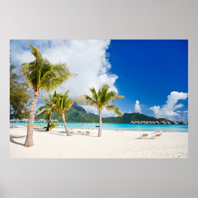 Póster praia tropical (Frente)