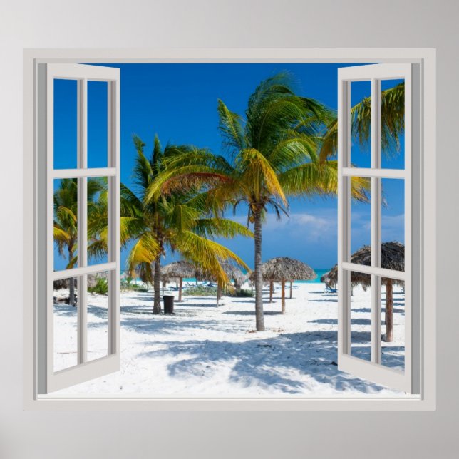 Poster praia tropical (Frente)