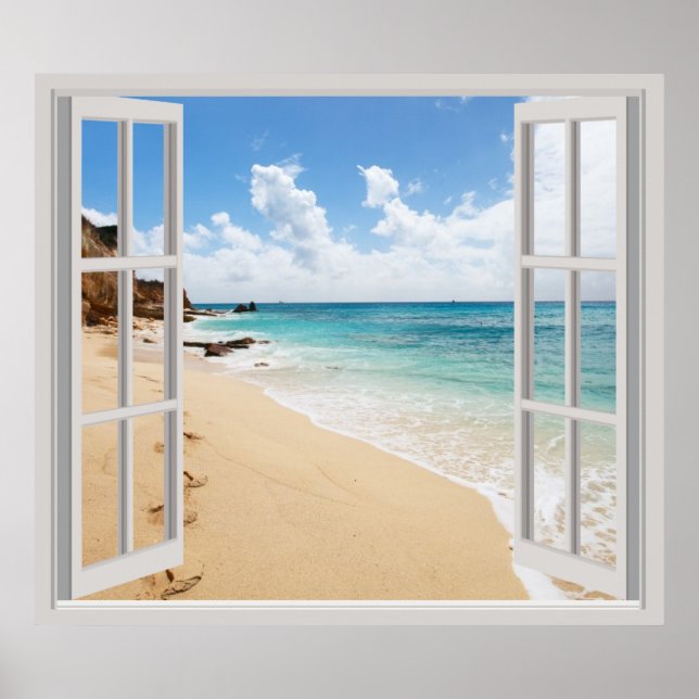 Poster praia tropical (Frente)